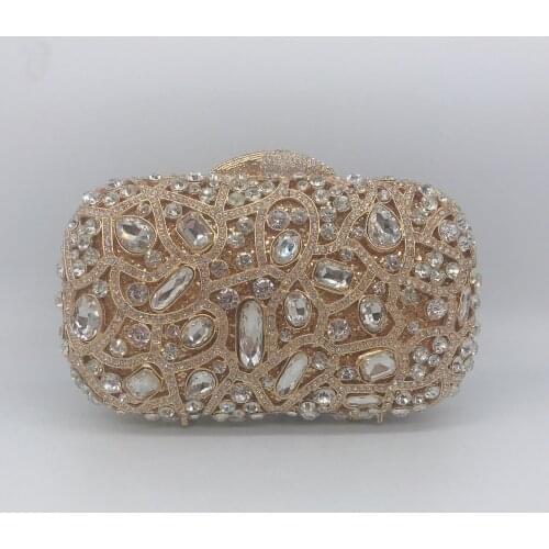 18x10.5CM Diamond-studded Dinner Bag Metal Hard Box Diamond Bag Banquet Dress Hand Women Chain Pouch a6851