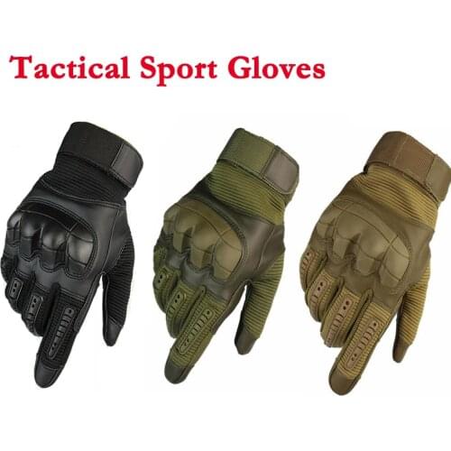 Anti-Skid Mittens Outdoor Shooting Cycling Riding Climbing Running Gloves Tactical Hiking Rubber Full Finger Gloves Men Bicycle