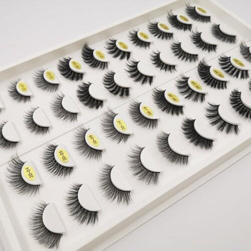 New 20 pairs Multipack natural false eyelashes fake lashes long makeup 3d mink lashes extension eyelash mink eyelashes for beaut