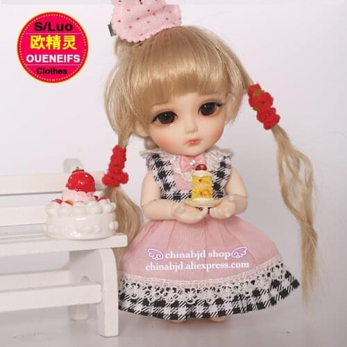 BJD SD Doll Clothes 1/8 A sleeveless One-piece Dress Sweet and Lovely In Summer For Girl Body YF8-8 Doll Accessories