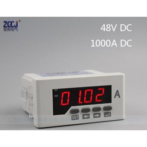 Single phase DC48V 1000A ampere meter with CT digital current meter DC 0-1000A current instrument in stock