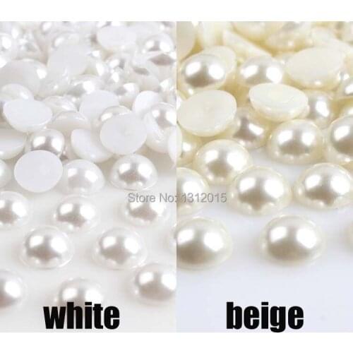 Half Round Pearl beads Beads Flatback Cabochon Scrapbooking Craft For Diy 100pcs 12mm BMZZ012m