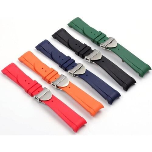 22mm New Style Rubber Silicone Watch band Orange Blue red Green Watchband fit for Tudor strap Black Bay Series tools