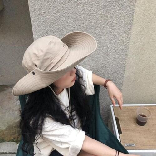 Fishing Hiking Sun Hats For Men Women Boonie Hat Wide Brim Bucket Hat Outdoor Safari Summer Cap Cotton Bucket Gorros