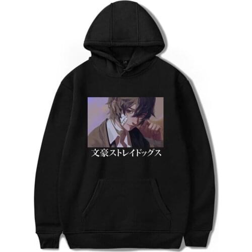Bungo Stray Dogs Japan Anime Hoodie For Men Women Dazai Osamu Printed Casual Harajuku Sweatshirts Pullover Fahsion Clothes Tops