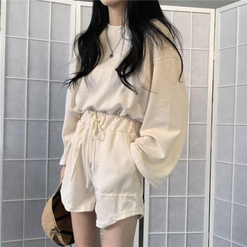 2021 New Women Spring Cotton Oversize Sweatshirt Jacket Full Sleeve Round Collar Hoodies Pullover Loose Casual Tops