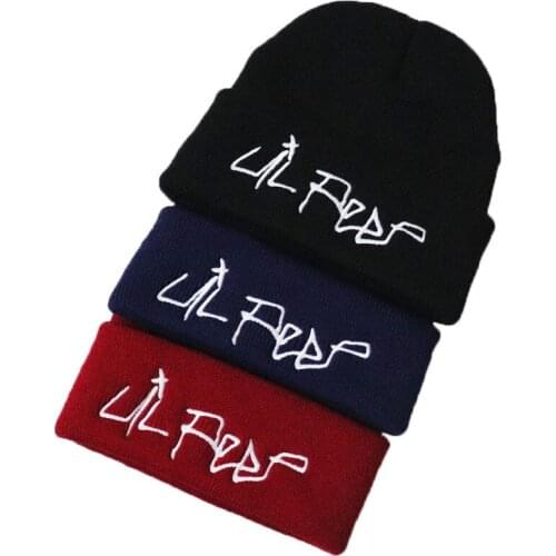 Lil Peep Beanie Embroidery xxxtentacion Love lil.peep men women Knit Cap Knitted Hat Skullies Warm Winter Unisex Ski Hip Hop Hat