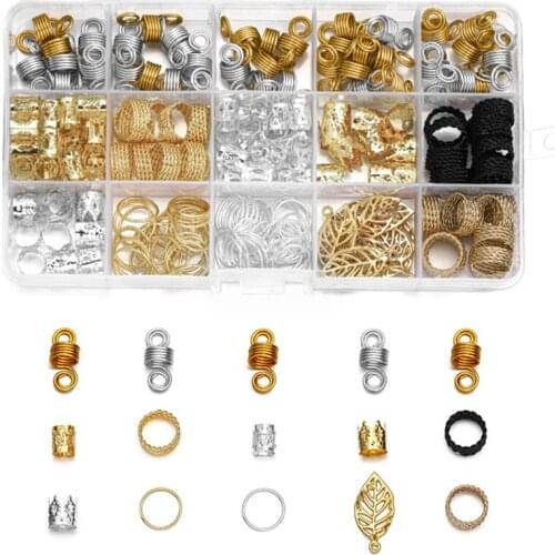 Diy Jewelry Accessories Handmade Iron Ring Spring Reggae Dirty Braid Hair Extension Ring Set Material Package