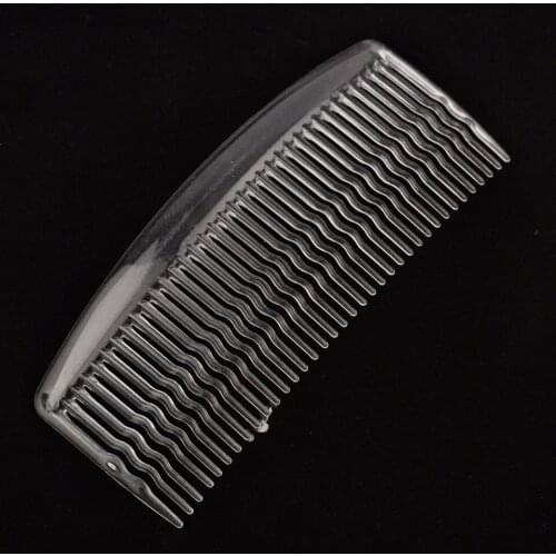 100pcs 12x5cm handmade comb 36 tooth plastic headwear hair accessories women transparent white clear plastic hair comb findings