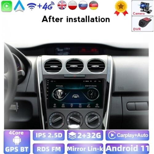 1024*600P Android 9.0 2G 32G Auto GPS Radio For Mazda CX7 CX-7 CX 7 ER 2008-2015 Multimedia BT IPS Screen NO DVD carplay WiFi