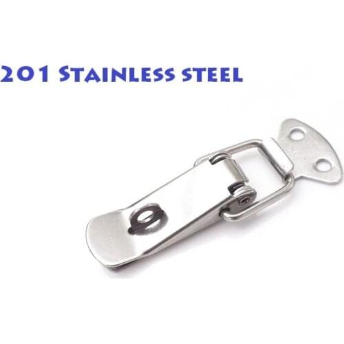 20PC/LOT 201 STAINLESS STEEL 44x16mm Spring Toggle Latch Hasp Silver Tone Spring Loaded for Cabinet Cases Box Chests lock CK1214