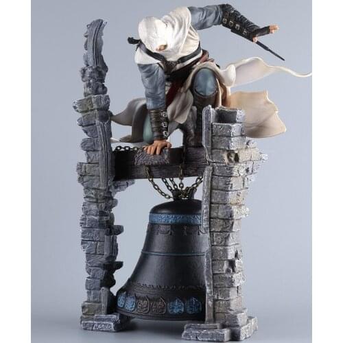 26cm Game Assassins Faith Figma Altair Ibn La-ahad Artel Bell Tower Model Scene Action Figure Decorative Toys for Youth