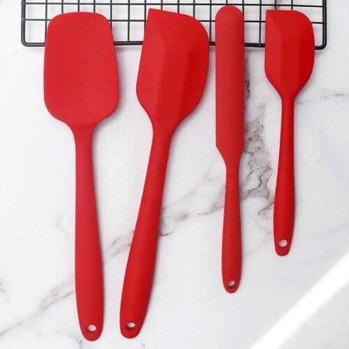 4pcs Food Grade Silicone Spatula High Heat Resistant Non Stick Dishwasher Safe BPA-Free Kitchen Utensils for Baking SAL99
