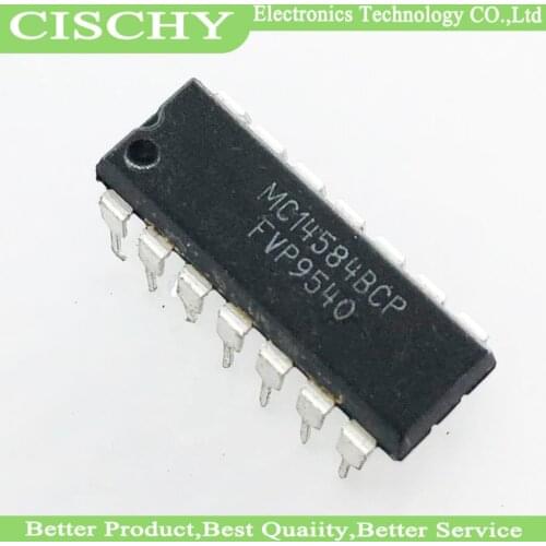 10pcs/lot MC14584BCP HD14584BP MC14584 HD14584 DIP-14 In Stock