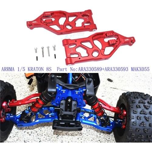 ALUMINUM FRONT LOWER ARMS ARRMA 1/5 KRATON 8S ARA330589+ARA330593 MAKX055
