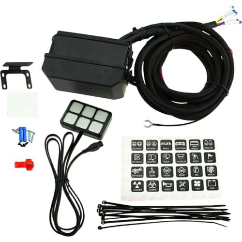 Anti-corrosion 6 Gang Rocker Switch Panel Control System 12V for Marine Yachat