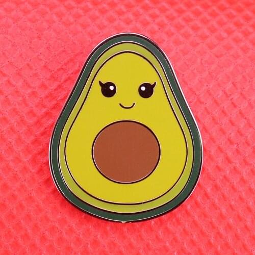 Avocado enamel pin vegan brooch foodie pins cute fruit badge art jewelry best friend gift womens shirts backpack accessory