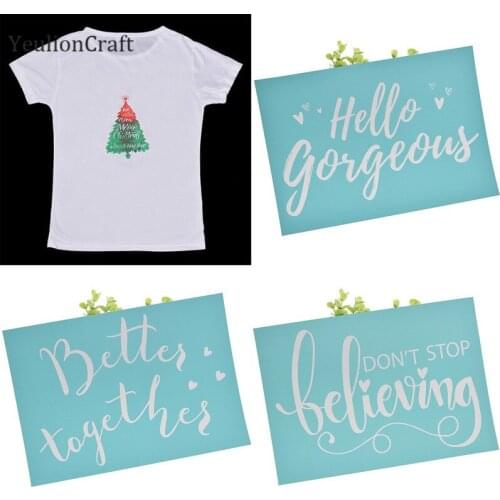 Chzimade Better Together Letter Silk Screen Printing Stencils For Pillow T Shirt Home Decoration Diy Handmade Crafts