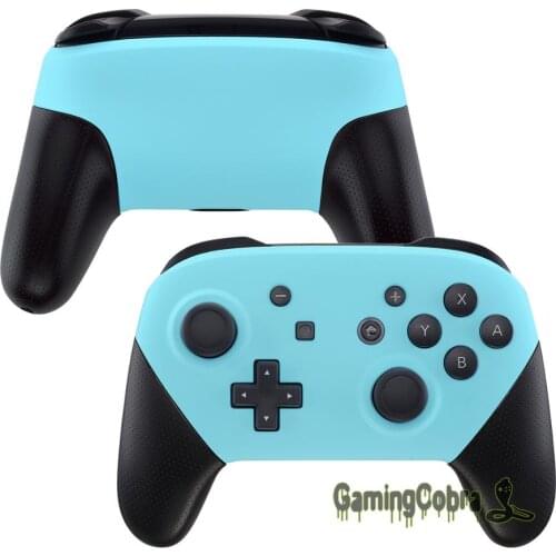 Soft Touch Heaven Blue Faceplate and Backplate Replacement Shell Housing Case Cover for Nintendo Switch Pro Controller
