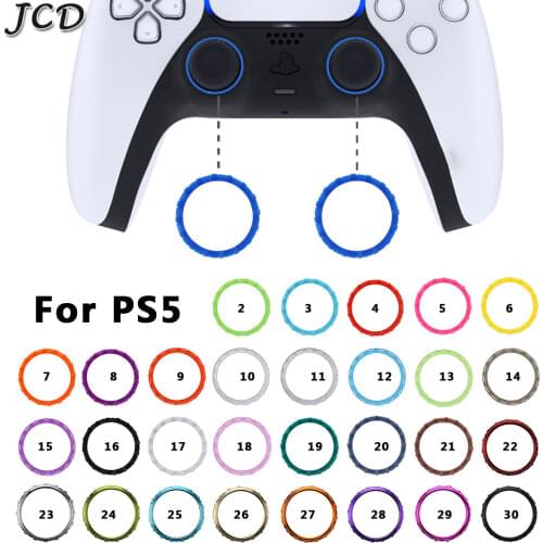 JCD 1pcs Plastic Accent Rings for Playstation 5 DualSense 5 PS5 Controller Chrome Accent Rings Replacement Accessories