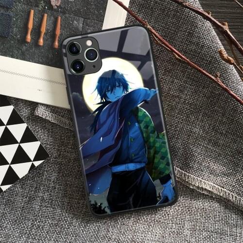 Giyu Tomioka Kimetsu No Yaiba Anime Soft Silicone Glass Phone Case for IPhone SE 6s 7 8 Plus X Xr Xs 11 12 Mini Pro Max Samsung