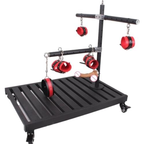 Fetish Bdsm Bondage Gear Set Frame Slave Restraints Collar Handcuffs Ankle Cuffs Erotic Sex Toys for Women Couples Adult Games