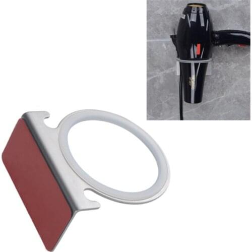 Stainless Steel Wall-mounted Hair Dryer Holder Bathroom Shelf Storage Hairdryer Holder Rack Organizer For Hairdryer