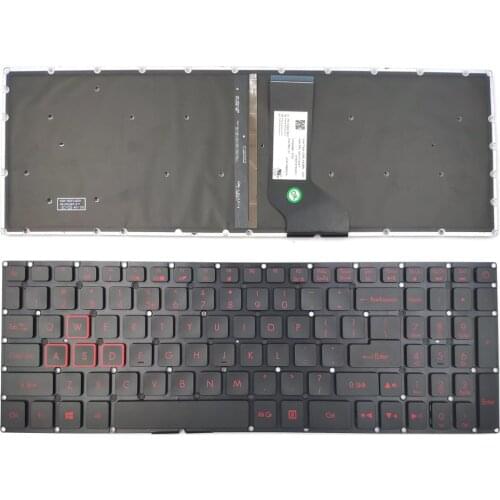 New For Acer Nitro 5 AN515-51 N17c1 AN515-52 AN515-53 Series Laptop Keyboard US Black With Backlit Without Frame