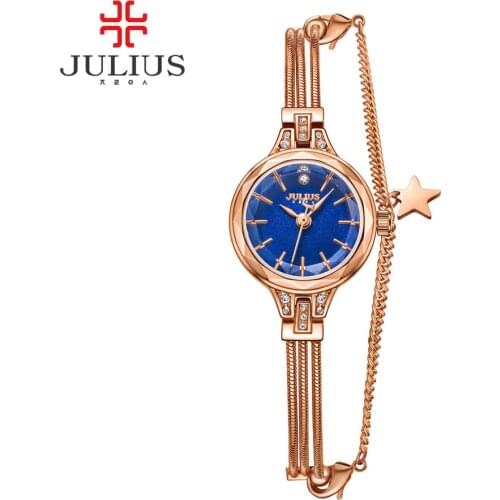 New JULIUS JA-918 Brand Women Watches Gold Genuine Brass Bracelet Hour Clock Montre femme reloj mujer relogio feminino