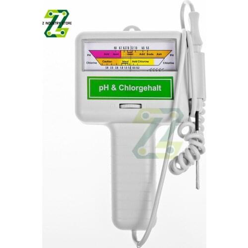 PH Meter Portable Water Quality Measure PH CL2 Chlorine Level Meter PH Tester For Swimming Pool Spa Aquarium Monitor Tools