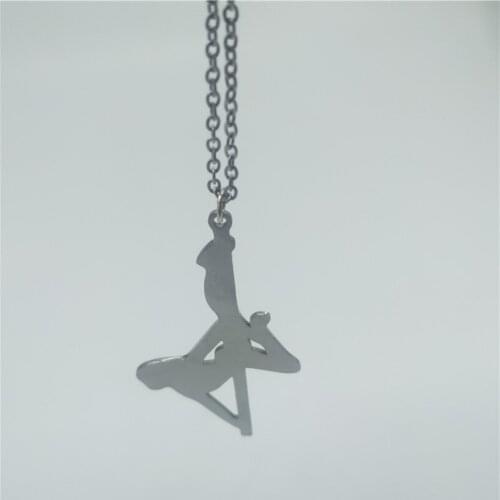 New Stainless Steel Pole Dancer Pendant Necklaces Strip Dancer Silhouette Gift for Bachelorette Party Women Necklaces Jewellery