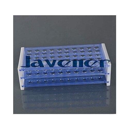 Durable 18mm/40 Vents Plastic Double Deck Test Tube Rack Plastic Laboratory Test Tube Rack Blue