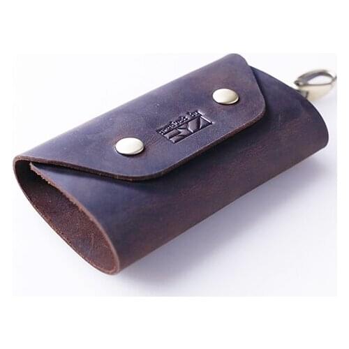 Manual original head layer cowhide leather home key bag leather creative male restoring ancient ways ms key package can DIY