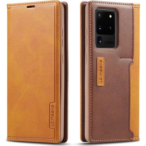 S21 S20 S10 S9 S8 Plus Case For Samsung Galaxy S21 Ultra Case Leather Vintage Phone Cases On Samsung S10e Case Flip Wallet Cover