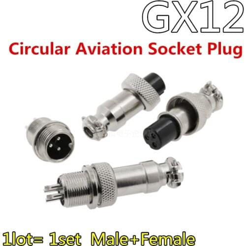 1set GX12 M12 2/3/4/5/6/7 Pin Male + Female 12mm L88-93 Circular Aviation Socket Plug Wire Panel Connector Plastic Cap