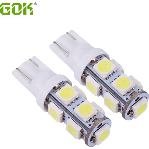 10pcs T10 led 9SMD led 5050 Car t10 194 168 192 W5W LED Light t10 9led Automobile Bulbs Lamp Wedge Interior Lamp bulb