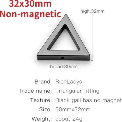 Natural Hematite 32x30mm Loose Triangle charms Luck Blessing Change Destiny for Jewelry Making DIY Bracelet Necklace Earring