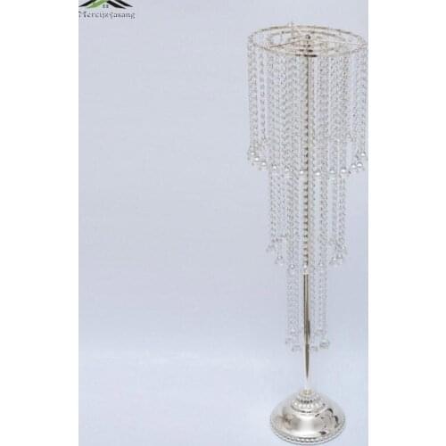 120CM/48'' Height New Wedding Road Lead Acrylic With Crystal Europe Wedding Centerpiece Event Party Decoration Deco Mariage