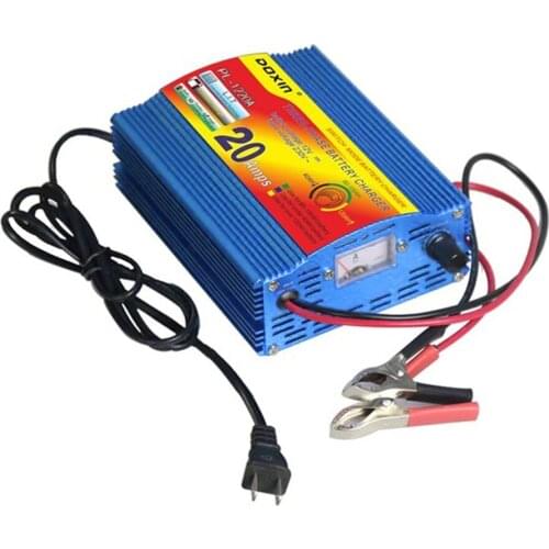 Intelligent Battery Charger Three Stage Charging Modes DC12V 20A Power Bank Portable Lead-acid Battery Charger