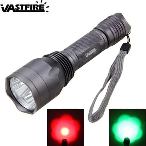 VASTFIRE 10000Lm 3x XPE Q5 Green Red LED Tactical 250 yard Hunt Flashlight Portable Lantern Lights dive light Lamp Torch