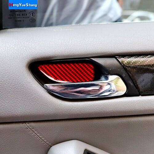 Interior Molding Trim Carbon Fiber Stickers Auto Inner Door Handle Bowl Frame Cover Car Styling For BMW E46 M3 1998-2005
