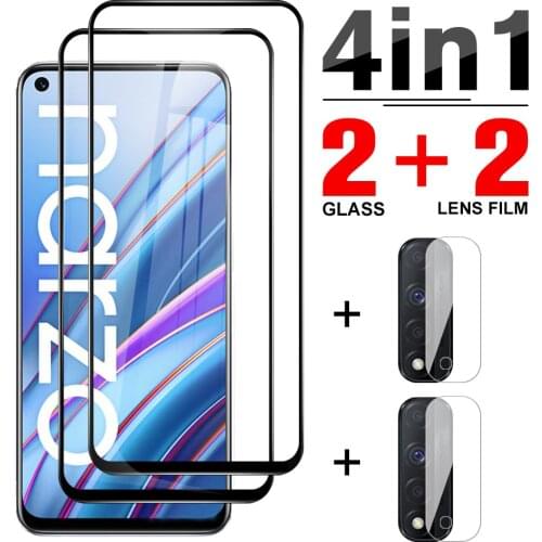 4in1 full cover tempered glass for realme narzo 30 screen hd glass for realmy narzo 30 5g 30a realmy 7 8 pro 7 8 5g lens film