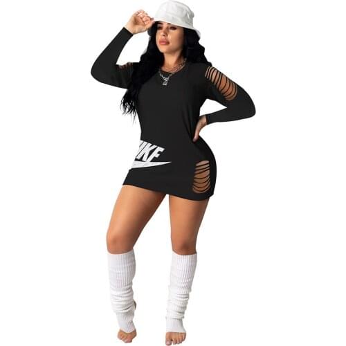 Women Long Sleeve Short Dress Slim Bodycon Bandage Patchwork Sexy Party Night Basic Clubwear Hollow Out Streetwear Clothes