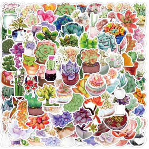 10/50/100PCS Cute Cartoon Plants Graffiti Stickers Aesthetics Laptop Guitar Phone Bike Car Water Bottle Sticker Decal Kid Toy