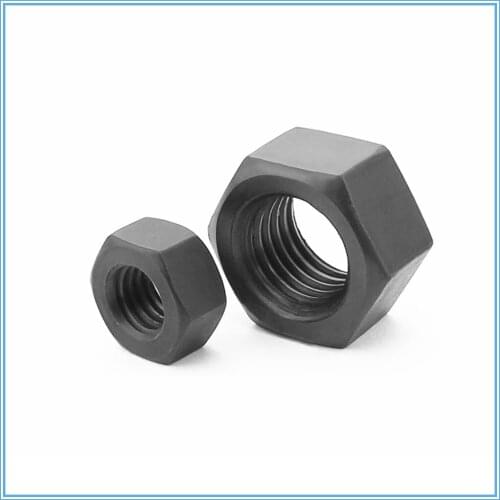 10PCS 8.8 class black GB6170 high hardness enhanced hexagon nut hexagon nut M3 M4 M5 M6 M8
