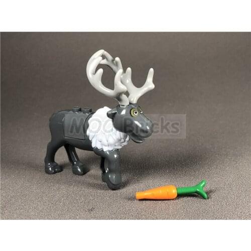 2pcs/lot MOC Bricks DIY New Animal Elk Reindeer Action figure Educational Building Blocks Dolls Toys for Children Xmas Gifts