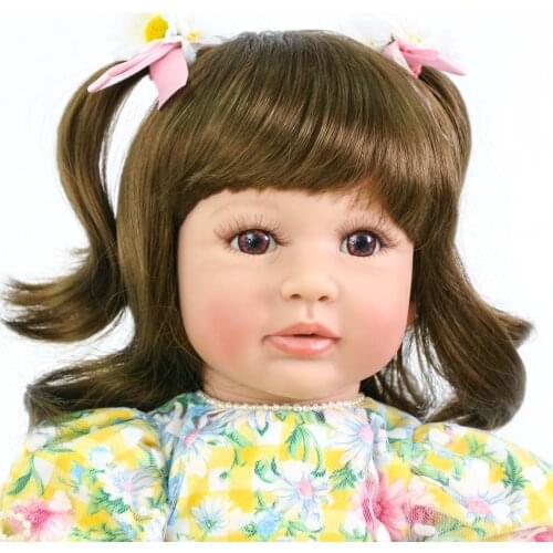 60cm Silicone Reborn Baby Doll Toys 24inch Princess Toddler Girl bebes reborn Doll High Quality Birthday Gift Play House Toy