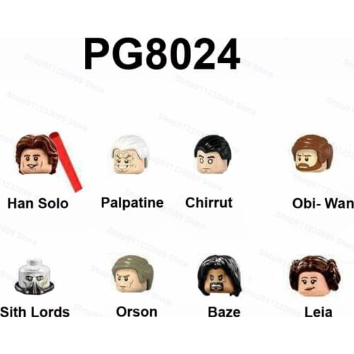 8pcs/set Han Solo Palpatine Obi-wan Leia Sith Lords Assemble Building Blocks Bricks Star Model Figures Wars Toy Children PG8024
