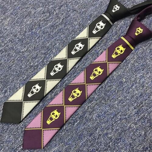 JOJO JoJos Bizarre Adventure Neck Tie Cosplay Costume Ties KILLER QUEEN Heavens door Kira Yoshikage Tie