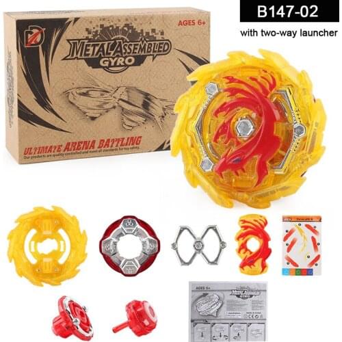 Hot Beybleyd Burst Gyroscope Toys for Children with Two-way Ruler Launcher 4th Generation Alloy Assemble Gyro Toys
